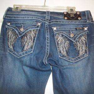 Miss Me Angel wing pocket Jeans 29 waist 33 inseam